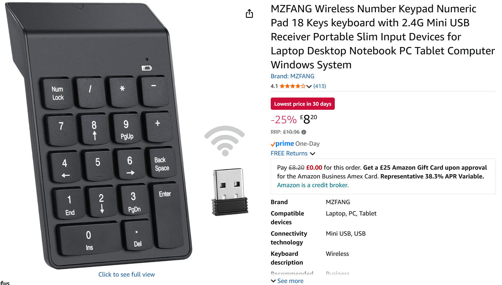 Num Pad From Amazon